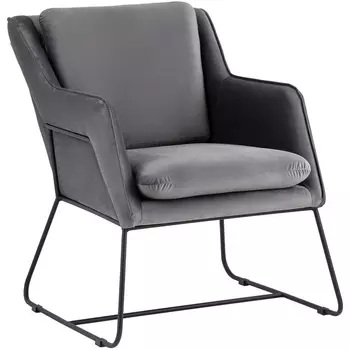 Кресло велюр серый Stool Group Роланд УТ000035867