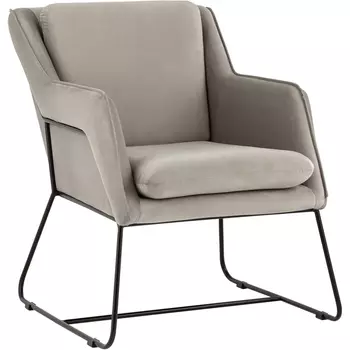 Кресло велюр светло-серый Stool Group Роланд УТ000035915