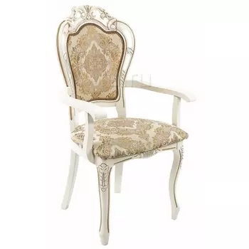 Кресло Woodville Bronte молочный с патиной 438329