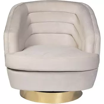 Кресло вращающееся, велюр кремовый 90*88*84см Garda Decor арт.87YY-19388 CRE