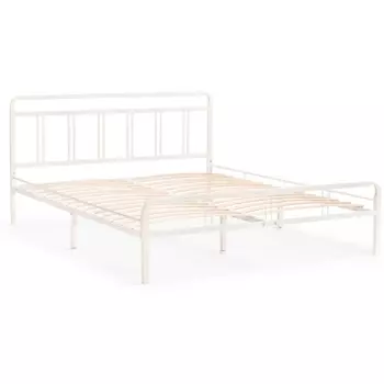 Двуспальная кровать Woodville Рейк 160х200 белая 403028