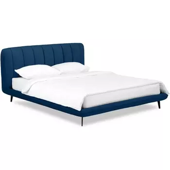 Кровать Amsterdam 1800 ОГОГО (арт.583347), (Велюр/Синий) ОГОГО Обстановочка!