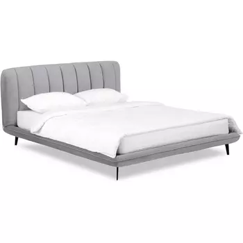 Кровать Amsterdam 1800 ОГОГО (арт.583407), (Велюр/Серый) ОГОГО Обстановочка!