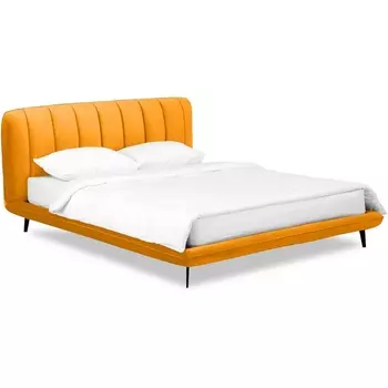 Кровать Amsterdam 1800 ОГОГО (арт.583430), (Велюр/Желтый) ОГОГО Обстановочка!