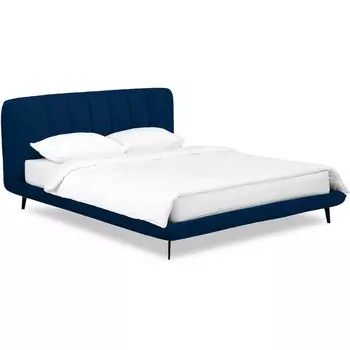 Кровать Amsterdam ОГОГО (арт.665387), (Велюр/Синий) ОГОГО Обстановочка!