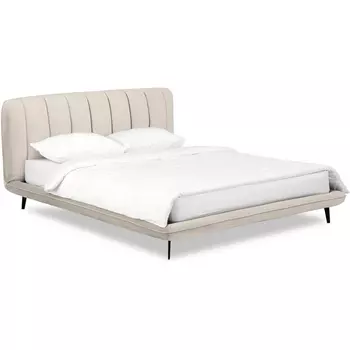 Кровать Amsterdam ОГОГО (арт.750822), (Велюр/Бежевый) ОГОГО Обстановочка!