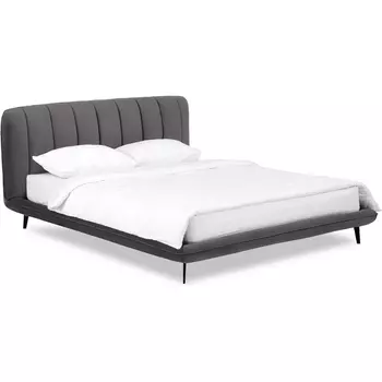 Кровать Amsterdam ОГОГО (арт.751173), (Велюр/Серый) ОГОГО Обстановочка!