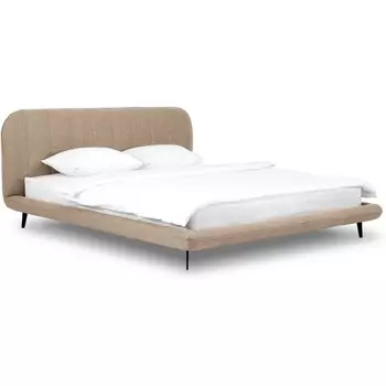 Кровать Amsterdam ОГОГО (арт.831270), (Велюр/Бежевый) ОГОГО Обстановочка!