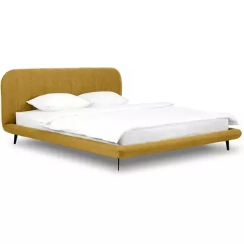 Кровать Amsterdam ОГОГО (арт.831273), (Велюр/Желтый) ОГОГО Обстановочка!