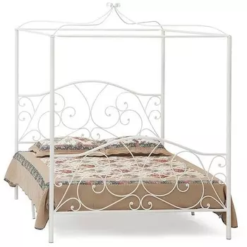 Кровать c балдахином HESTIA white (белый) (металл) (Tetchair)
