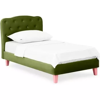 Кровать Candy ОГОГО (арт.785945), (Ткань/Зеленый,Розовый) ОГОГО Обстановочка!