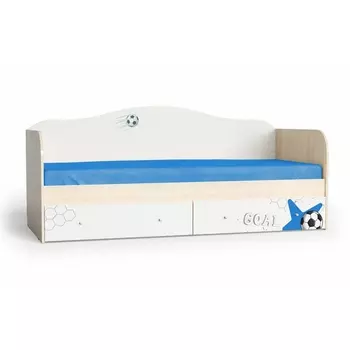 Кровать "Футбол", Шимо светлый/Белый, 101185 МАМА