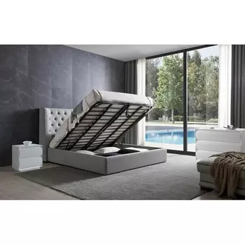 Кровать GC1726 (160-200) серый FA905-31с ящиком для белья ESF 160GREY STORAGE