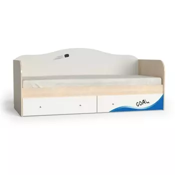 Кровать "Хоккей" Шимо светлый/Белый, 100420 МАМА