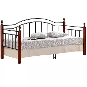 Кровать LANDLER красный дуб/черный (дерево гевея/металл) Tetchair 7996 9165