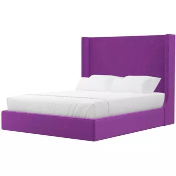Кровать Ларго (микровельвет фиолетовый) Лига Диванов 101326