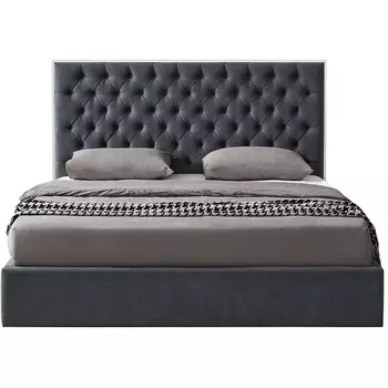 Кровать LBD1704 (180х200) серый UF860/19B с ящиком для белья ESF LBD1704(180)STORAGGREY