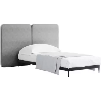 Кровать Licata 900 ОГОГО (арт.751166), (Ткань,Рогожка/Серый) ОГОГО Обстановочка!