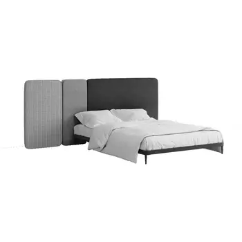 Кровать Licata ОГОГО (арт.779492), (Микрошенилл,Ткань,Рогожка/Серый) ОГОГО Обстановочка!