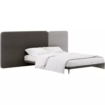 Кровать Licata ОГОГО (арт.779495), (Ткань,Рогожка,Микрошенилл/Серый) ОГОГО Обстановочка!