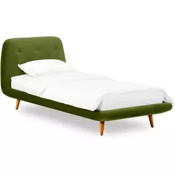 Кровать Loa 900 ОГОГО (арт.567490), (Ткань/Зеленый) ОГОГО Обстановочка!