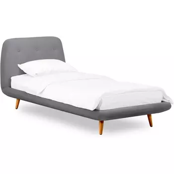 Кровать Loa 900 ОГОГО (арт.567497), (Ткань/Серый) ОГОГО Обстановочка!