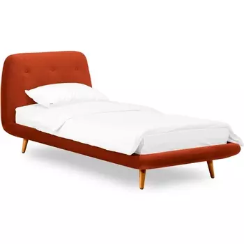 Кровать Loa 900 ОГОГО (арт.567499), (Ткань/Оранжевый) ОГОГО Обстановочка!