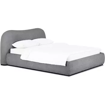 Кровать Patti без подъемного механизма ОГОГО (арт.831402), (Букле,Ткань/Темно-серый) ОГОГО Обстановочка!