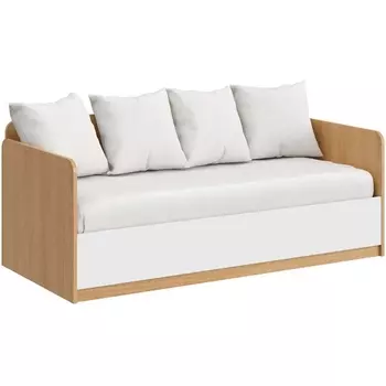 Кровать Play ОГОГО (арт.851542), (ЛДСП/Белый,Дуб Корбридж) ОГОГО Обстановочка!