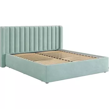 Кровать с основанием Ева 160х200 см Mebelson (ДСП,ЛДСП,Велюр/Мятный) арт.ZO.KM1.6-23.2764