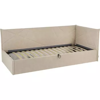 Кровать с подъемным механизмом Бест (Тахта) 90х200 см Mebelson (ДСП,ЛДСП,Велюр/Капучино) арт.KM.T-15.2170