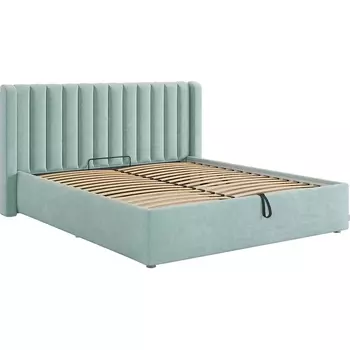 Кровать с подъемным механизмом Ева 160х200 см Mebelson (ДСП,ЛДСП,Велюр/Мятный) арт.ZP.KM1.6-23.2764