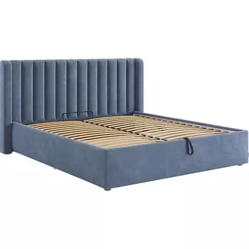 Кровать с подъемным механизмом Ева 160х200 см Mebelson (ДСП,ЛДСП,Велюр) арт.ZP.KM1.6-23.2076