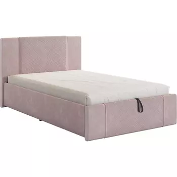 Кровать с подъемным механизмом Хлоя 120х200 см Mebelson (ЛДСП,Ткань,Велюр/Светло-розовый) арт.ZP.KM1.2-24.2172