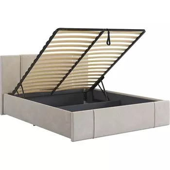 Кровать с подъемным механизмом Хлоя 160х200 см Mebelson (ДСП,Ткань/Кремовый) арт.ZP.KM1.6-24.2081