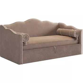 Кровать с подъемным механизмом Лея (Софа) 90х200 см, цвет латте (велюр)/крем (велюр) Mebelson (арт.KM.S-18.2958)