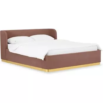 Кровать Vibe 1600 ОГОГО (арт.748482), (Шенилл,Ткань/Коричневый) ОГОГО Обстановочка!