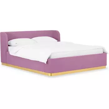 Кровать Vibe 1600 ОГОГО (арт.748483), (Ткань,Шенилл/Розовый) ОГОГО Обстановочка!