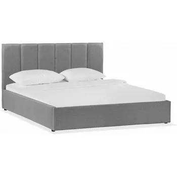 Кровать Woodville Афродита-3 160 х 200 см с ПМ рогожка серая