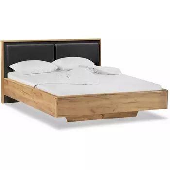 Кровать Woodville Клауд 160х200 парящая дуб крафт золотой / антрацит арт.493037