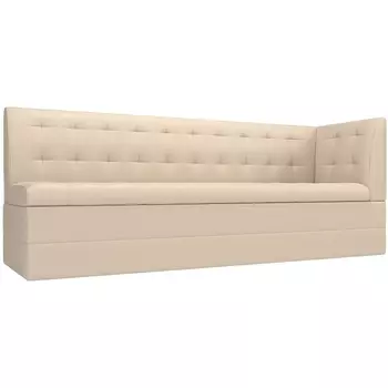 Кухонный диван Бриз с углом (экокожа бежевая) Лига Диванов 100386