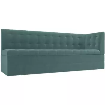 Кухонный диван Бриз с углом (велюр бирюзовый) Лига Диванов 106967