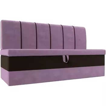 Кухонный диван Энигма (основа микровельвет сиреневый, компаньон микровельвет коричневый) Лига Диванов 112899