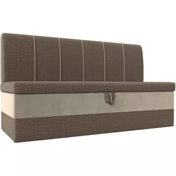 Кухонный диван Энигма (основа рогожка Корфу 03, компаньон микровельвет бежевый) Лига Диванов 112904