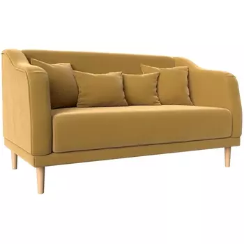 Кухонный диван Киото (микровельвет желтый) Лига Диванов 113079