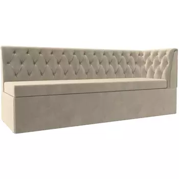 Кухонный диван Маркиз с углом (микровельвет бежевый) Лига Диванов 112831