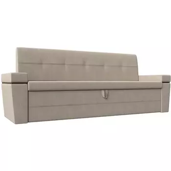 Кухонный прямой диван Деметра (рогожка бежевый) Лига Диванов 114247