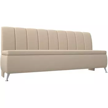 Кухонный прямой диван Кантри (экокожа бежевая) Лига Диванов 100154