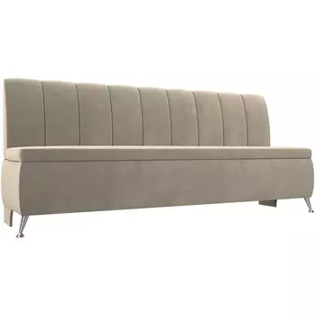 Кухонный прямой диван Кантри (микровельвет бежевый) Лига Диванов 100146