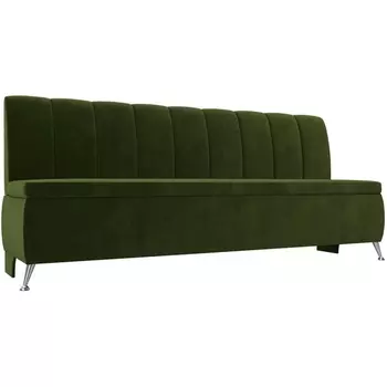 Кухонный прямой диван Кантри (микровельвет зеленый) Лига Диванов 100147
